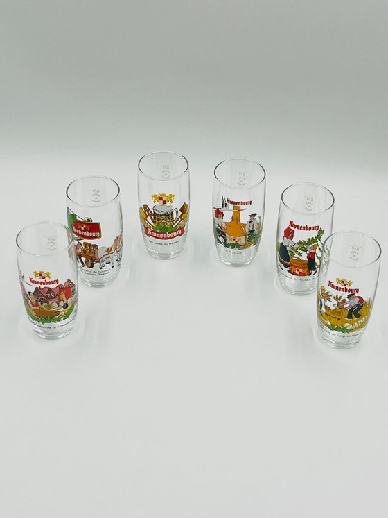 Set completo di 6 bicchieri Kronenbourg 'La Storia della Birra', Kronembourg, Bicchieri e caraffe, Vetro (foto 2 di 9)