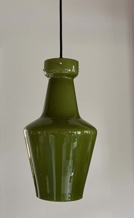 Image 1 of Lampada a sospensione Targetti Sankey in vetro opalino verde