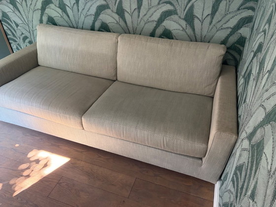 Image 1 of Divano a 3 posti Linteloo Fabio in tessuto Verona argento-verde, 230 cm, due pezzi