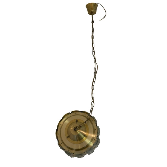 Image 1 of Vitrika - Denmark - 1960s Mid Century Modern Design hanging pedant - Including Extra long chain - Crystal inserts