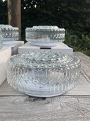 4 vintage glazen plafondlampen massive 