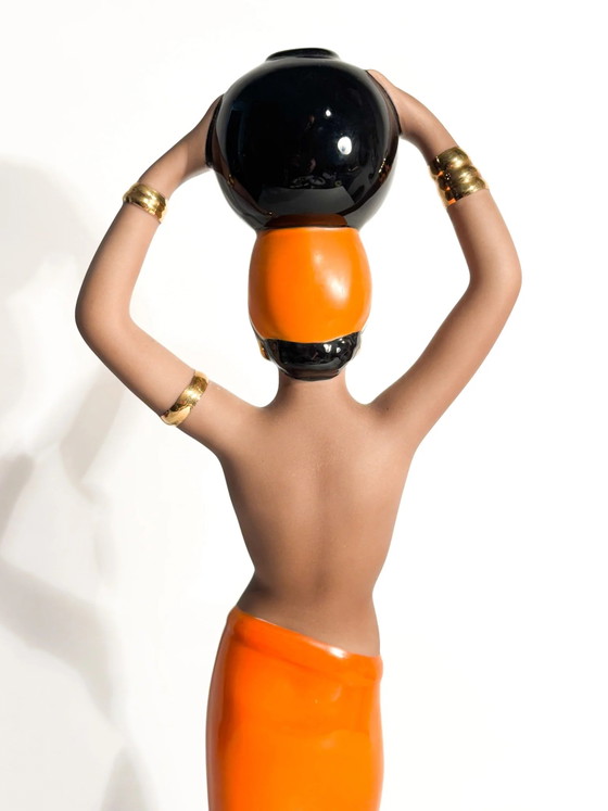 Art Deco Ceramic Sculpture "Dihula" by C.I.A. Manna, 1940s (photo 5 of 13)
