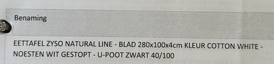 Image 1 of Tavolo da pranzo Zyso linea naturale (280x100x4 cm)