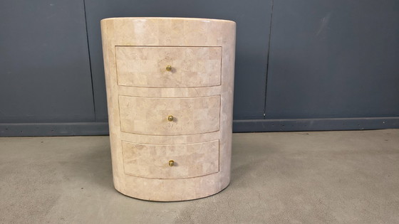 Image 1 of Vintage tessellated stone sideboard chest of drawers by Maitland Smith, 1980s