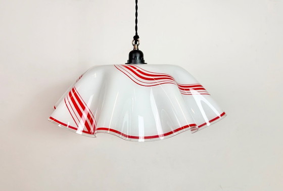 Image 1 of Vintage Glass Ceiling Light, 1970s