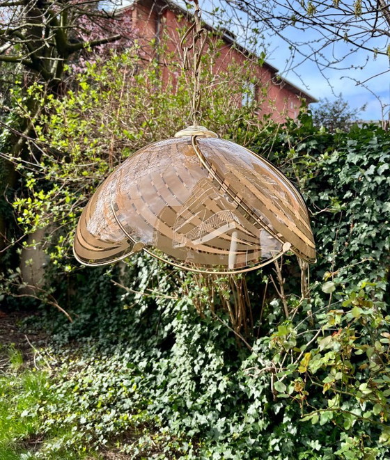 Image 1 of Plafonnier massif style Hollywood Regency