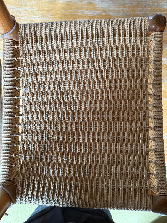 Image 1 of Niels Møller - Papierkordelgeflecht - Teck - Design danois