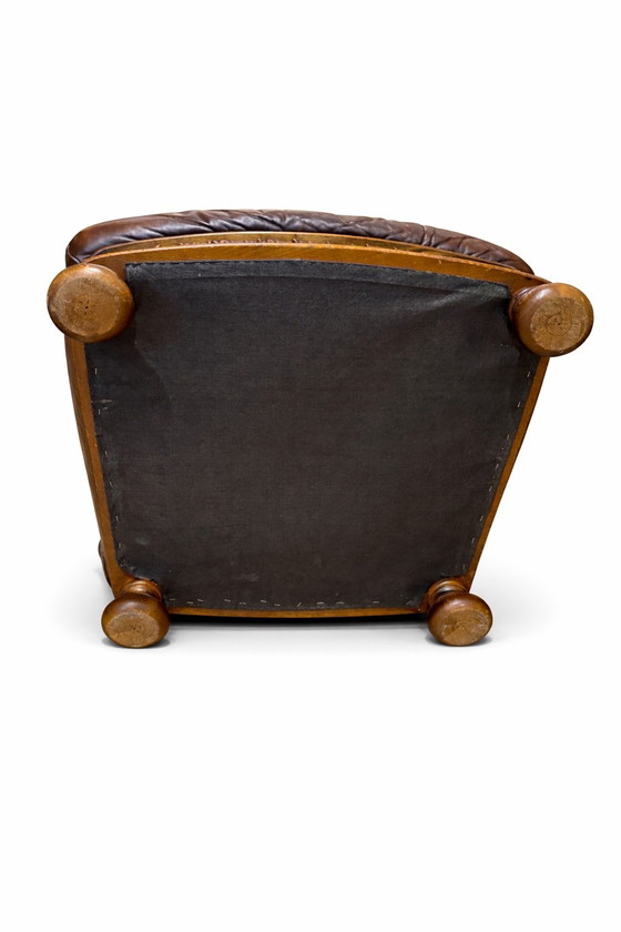 Poltrona a orecchioni vintage inglese in pelle - anni '70 – Poltrone (photo 5 of 5)