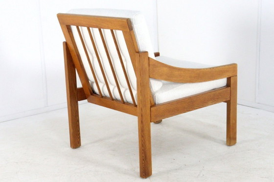 Image 1 of Ensemble de 2 fauteuils vintage en pin/hêtre « Gassel », récemment retapissés.