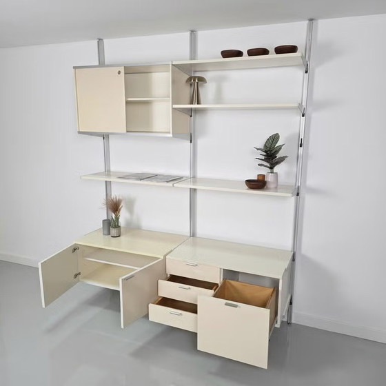 George Nelson, Herman Miller CSS Sistema a Parete, Divisorio, Armadi a muro, Alluminio, Metallo, Crema (foto 4 di 24)