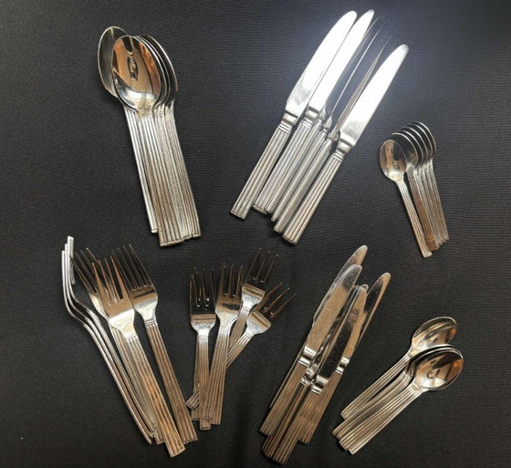 Image 1 of Set di posate moderne francesi per 6 persone: posate Amefa in acciaio inossidabile