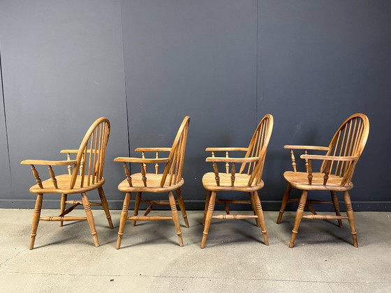 Image 1 of Hermosas sillas de comedor estilo Windsor inglés, juego de 4