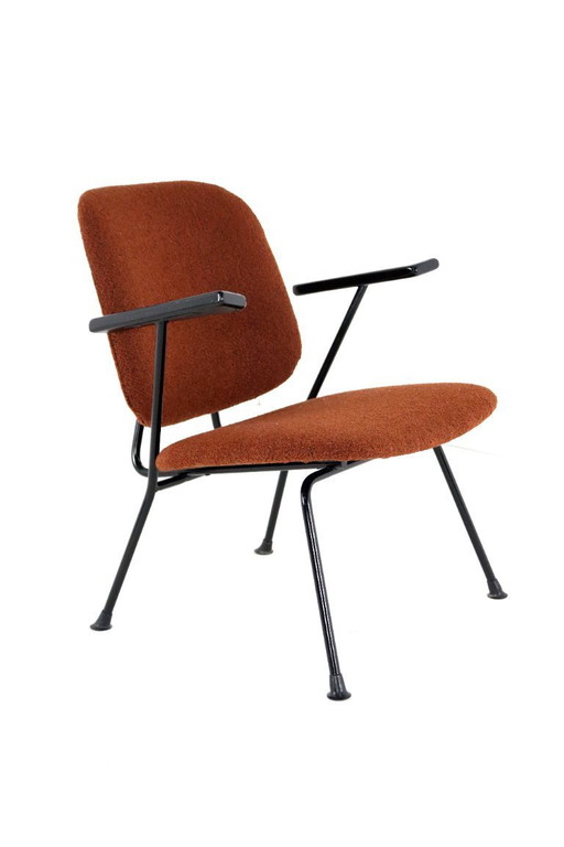 Satz mit 2 Gijs van der Sluis-Sesseln „Nr. 12“ im Vintage-Stil, neu gepolstert