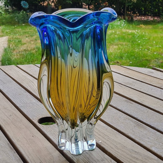 Image 1 of Large crystal vase signed by Josef Hospodka, vintage 1960s/70s