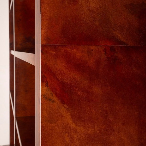 Image 1 of Perkamenten boekenkast van Aldo Tura voor Tura Milano 1960