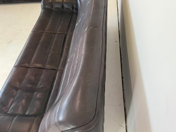 Image 1 of 2 x Canapé en cuir De Sede DS 84 avec assise rembourrée, design de groupe