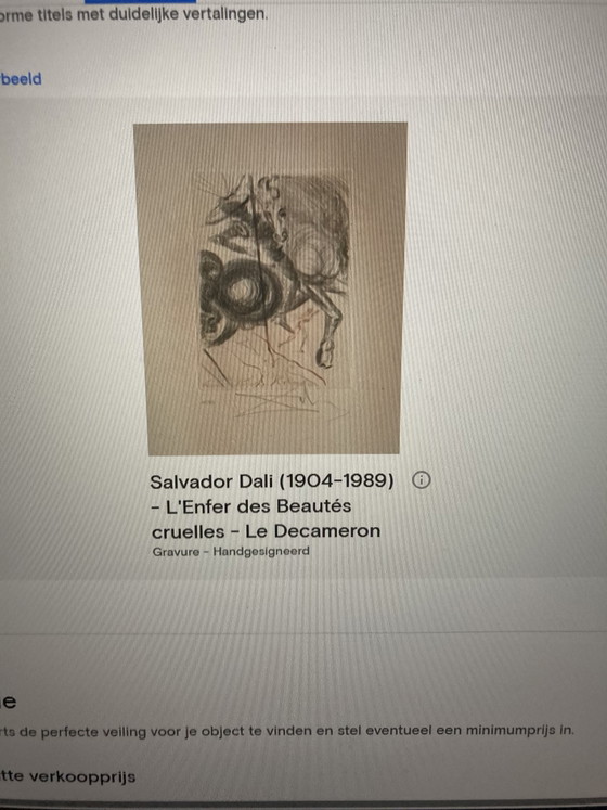 Image 1 of Incisione di Salvador Dalí