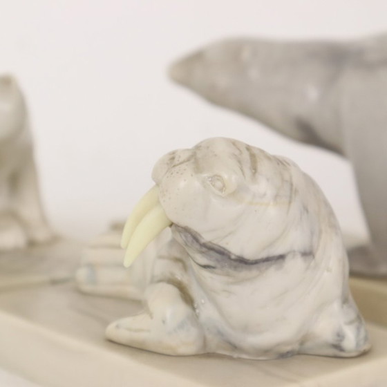 Set vintage di 3 statuette di animali in marmo artificiale Inuit Canada – Sculture, Plastic (photo 10 of 19)