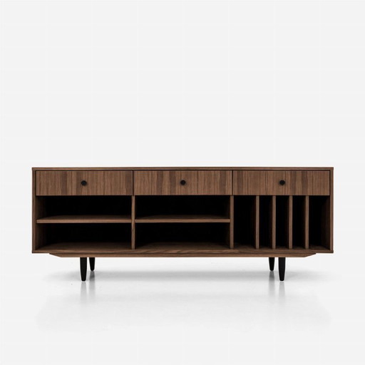 Walnut turntable dresser O-S07 three drawers