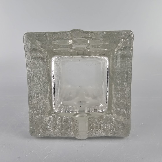 Image 1 of Vintage Glass Vase Made By Nybro Glasbruk, Sweden. Rectangular Vase. Brutalist.