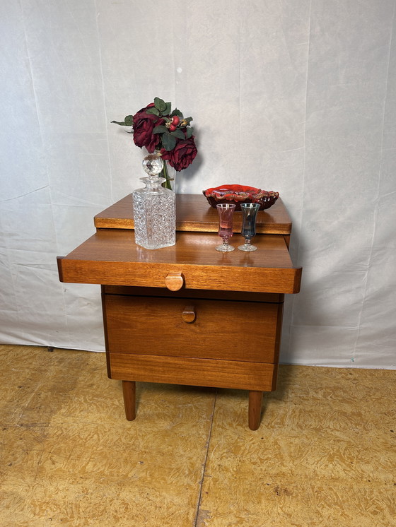 Image 1 of Mid-Century Retro Vintage Teak Small Cabinet by Stag – 1970 Versatile | Compact | Classic British Design