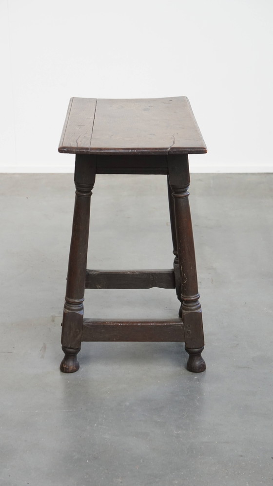 Image 1 of Grote Antieke Engelse Bijzettafel/Stool
