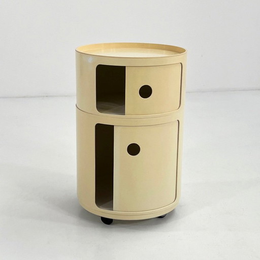 Grande contenitore rotondo Componibili di Anna Castelli per Kartell, anni '70