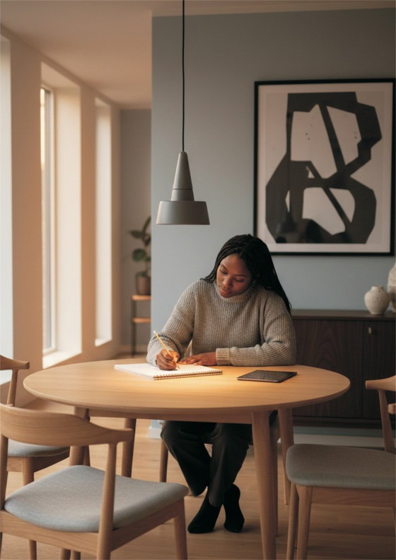 Image 1 of Hängelampe "SML 2.0" von "neo" Handgefertigt / Steinzeug / Matt Grau / Limitiert