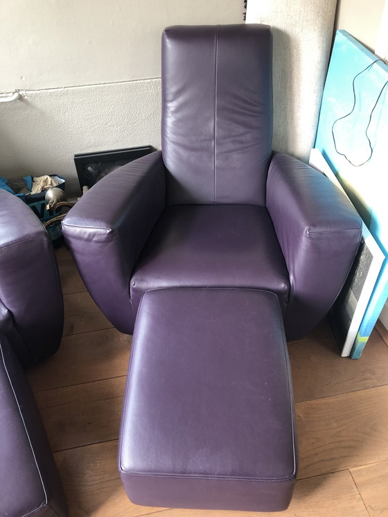 Image 1 of Gerard van den Berg label Longa fauteuils met hockers