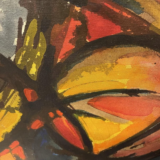 Jean-Louis Ruythoorens, Soleil et Calebasses Lubumbashi, Huile sur Toile, 1972 – Peintures et dessins, Canvas (photo 3 of 11)