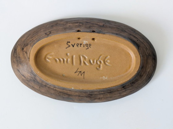 Vassoio portaoggetti vintage in ceramica danese di Emil Ruge, con sgraffito e stile arte primitiva. – Ciotole (photo 5 of 13)