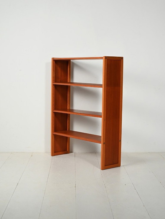 Image 1 of Scandinavian oak and teak bookshelf with adjustable shelves