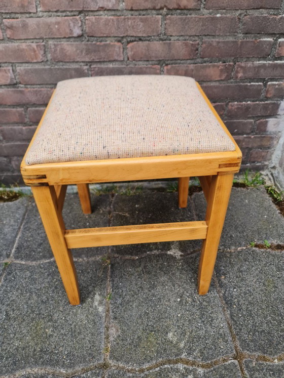 Image 1 of Unique handcrafted vintage Scandinavian style stool 1960s/70s Top Quality & Design