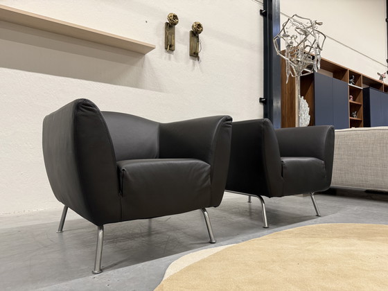 Image 1 of 2 Gelderland 6250 Fauteuil Zwart Leer