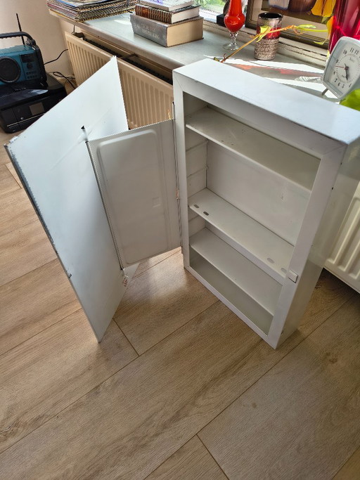 Mobile Specchio Retro L'Étoile – Metallo Bianco – Anni '50/'60 – wandkast