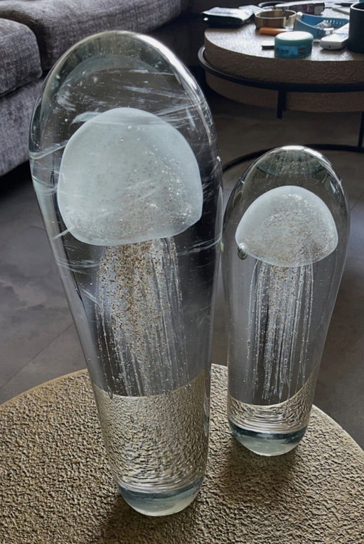 Decorazione Meduse in Vetro - Due Grandi Meduse Decorative – decoratieve objecten, Glass (photo 2 of 5)