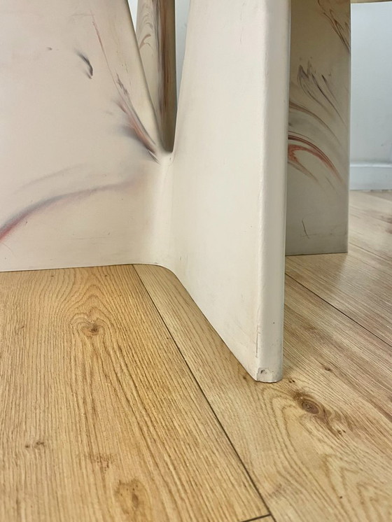 Image 1 of Pink Marmorino vintage Italian design coffee table