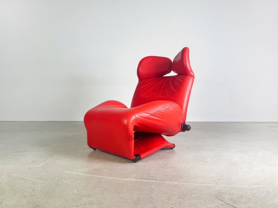 Image 1 of Originale Cassina Wink Chair Poltrona Toshiyuki Kita Pelle rossa Design