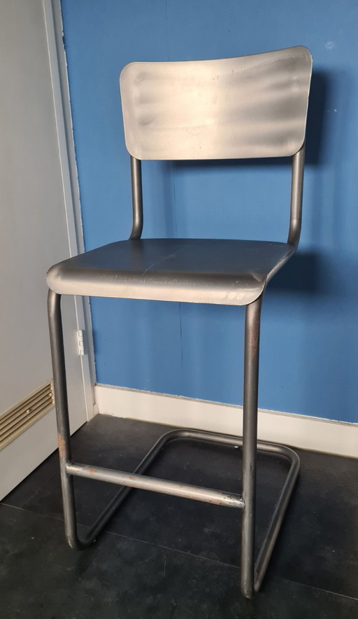 Restoration Hardware Schoolhouse zwevende metalen kruk