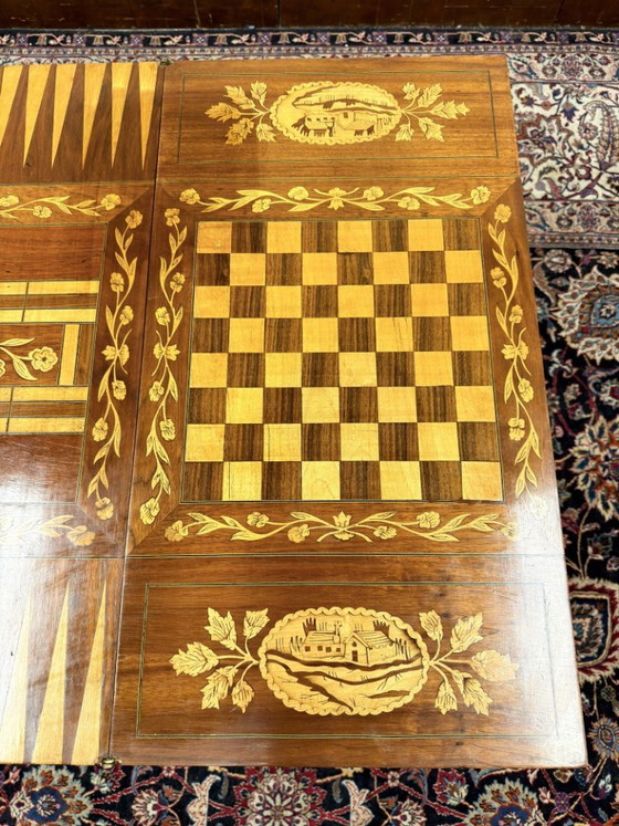 Tavolo da gioco olandese intarsiato del XIX secolo – Tavoli, Legno (photo 15 of 16)