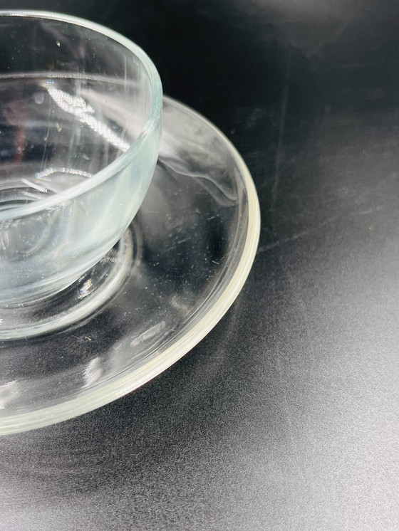 Image 1 of Set van 4 Arcopal glazen kop en schotels