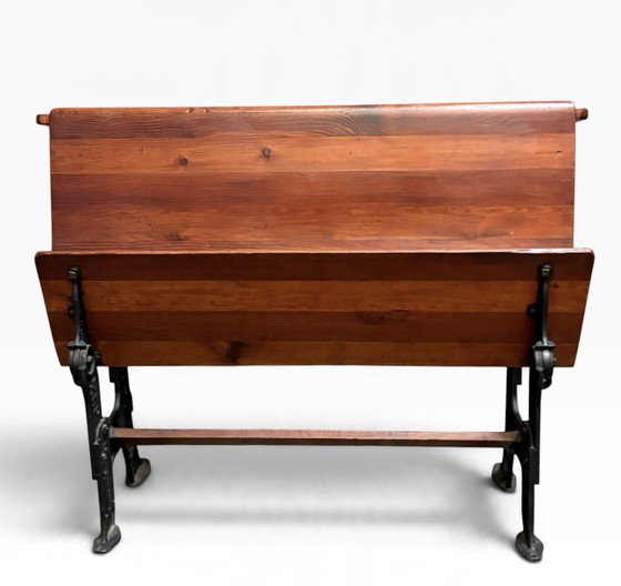 School Desk 1920s – Kooijmans Mes, Decorative Objects, Cast Iron, Wood (photo 4 of 12)