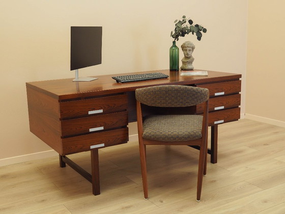 Image 1 of Scrivania in palissandro, design danese, anni '70, produzione: Eigil Petersens Møbelfabrik