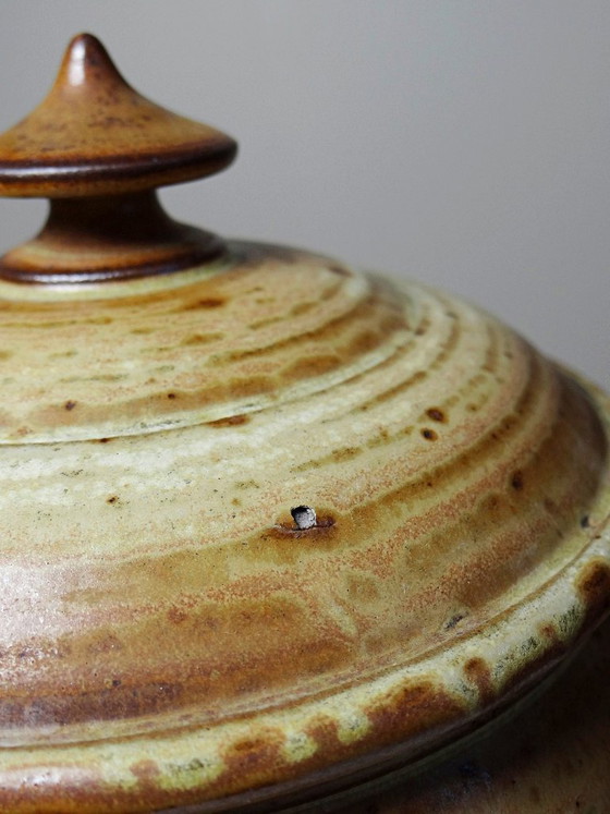 Image 1 of Glazed stoneware pot, Prudhomme La Borne vintage 1970s-80s