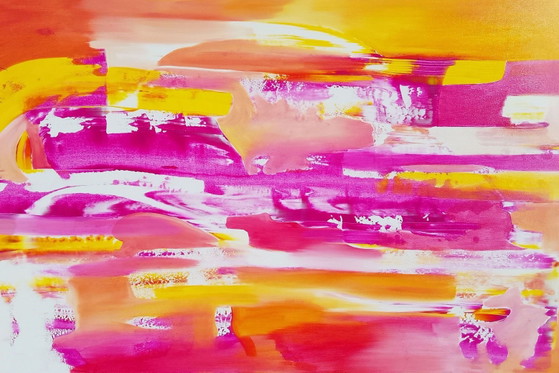 Image 1 of Acrylverfschilderij #Phalenopsis XL 150x100cm