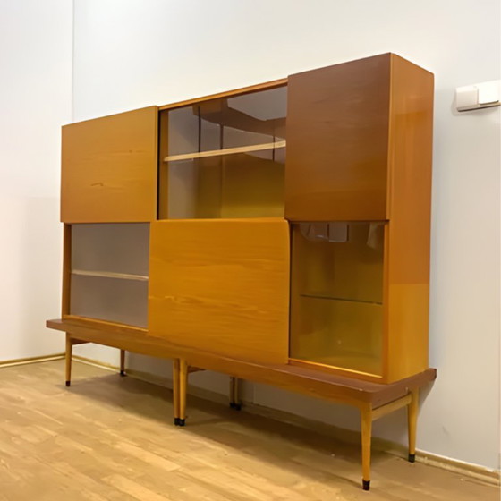 Image 1 of Meuble/bibliothèque rétro, style bruxellois, années 1960