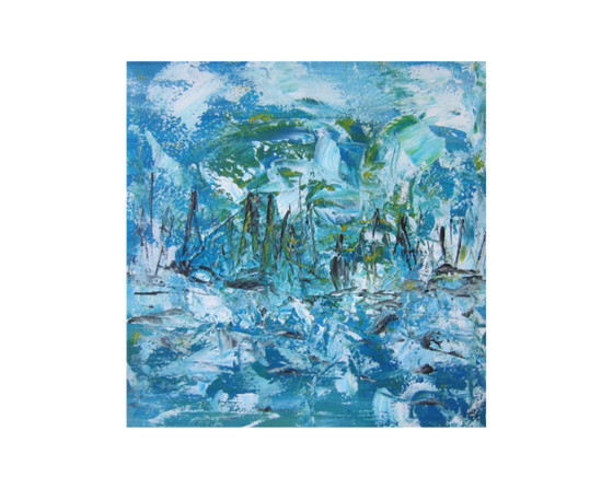 Abstract Painting `Sails` – Paintings & Drawings, Cotton (photo 3 of 7)