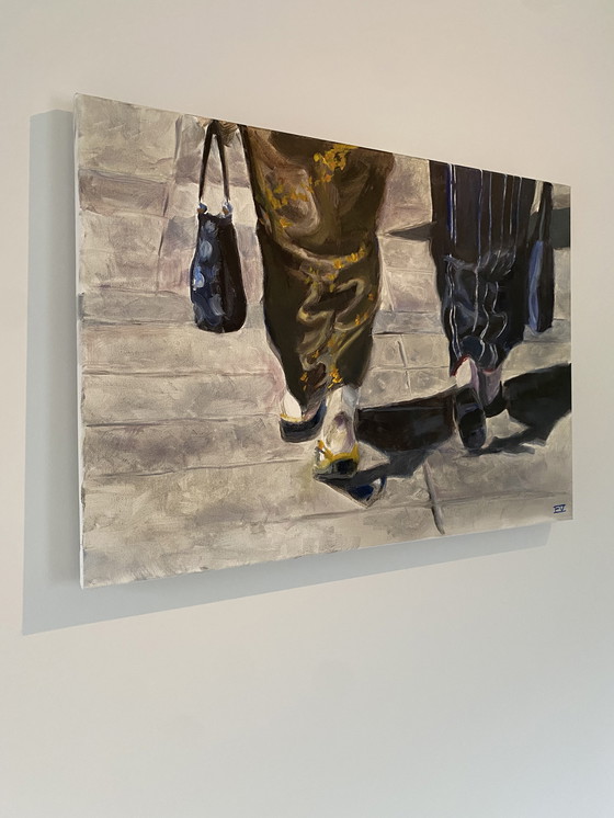 Image 1 of Donne a Kyoto - Olio su tela