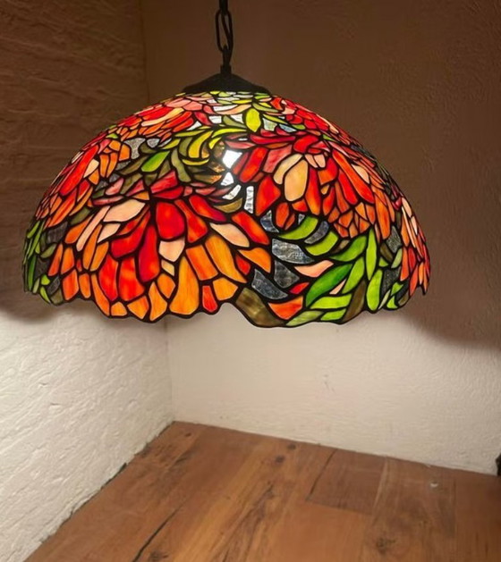 Image 1 of Lampada a sospensione Tiffany Peony 50 cm