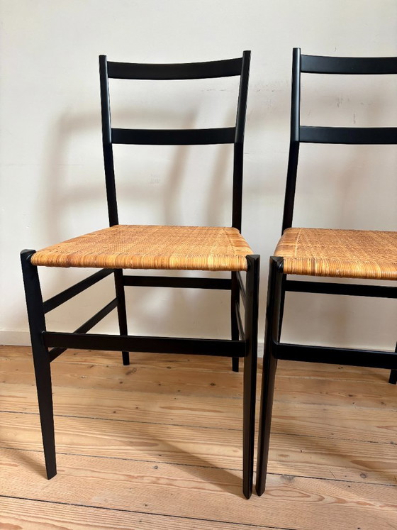 4x Sedie Gio Ponti 699 Superleggera in Frassino Nero – Cassina, Sedie da pranzo, Wood (photo 3 of 18)